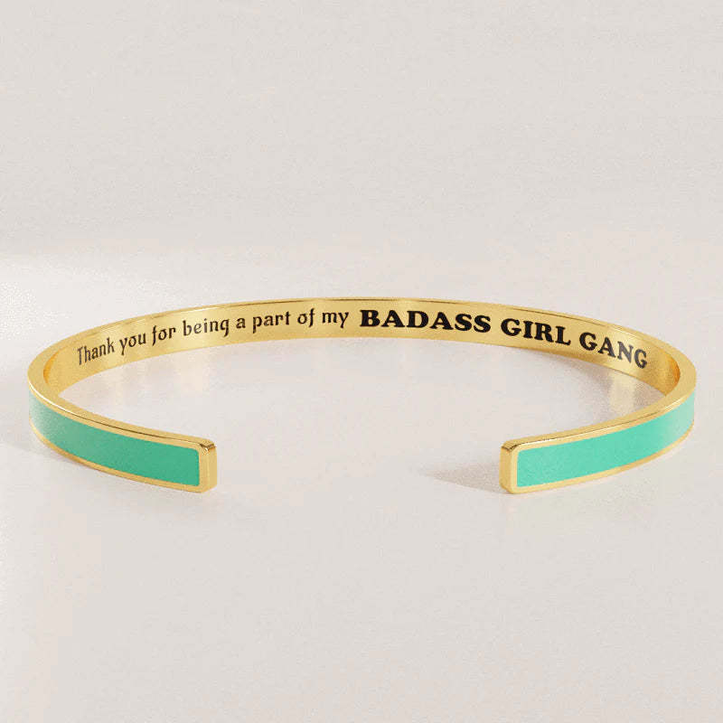 For Friends - Thank You For Being A Part Of My Badass Girl Gang Cyan Bracelet-37bracelet