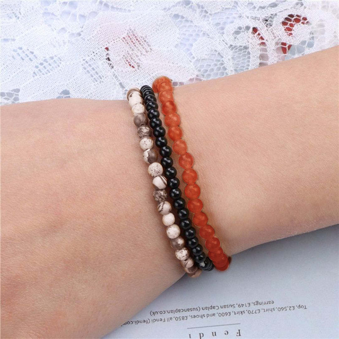 Depression & Energy Uplifting Onyx Obsidian Bracelet Set