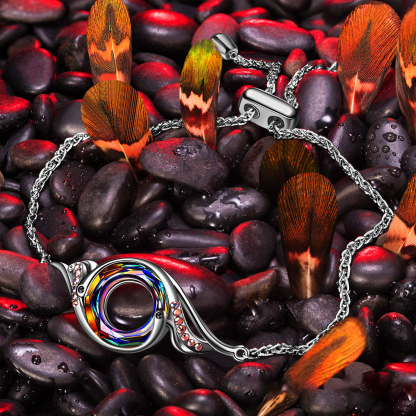 Rise From The Ashes Phoenix Crystal Bracelet