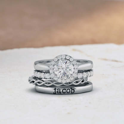 Personalized Engagement Stackable Ring