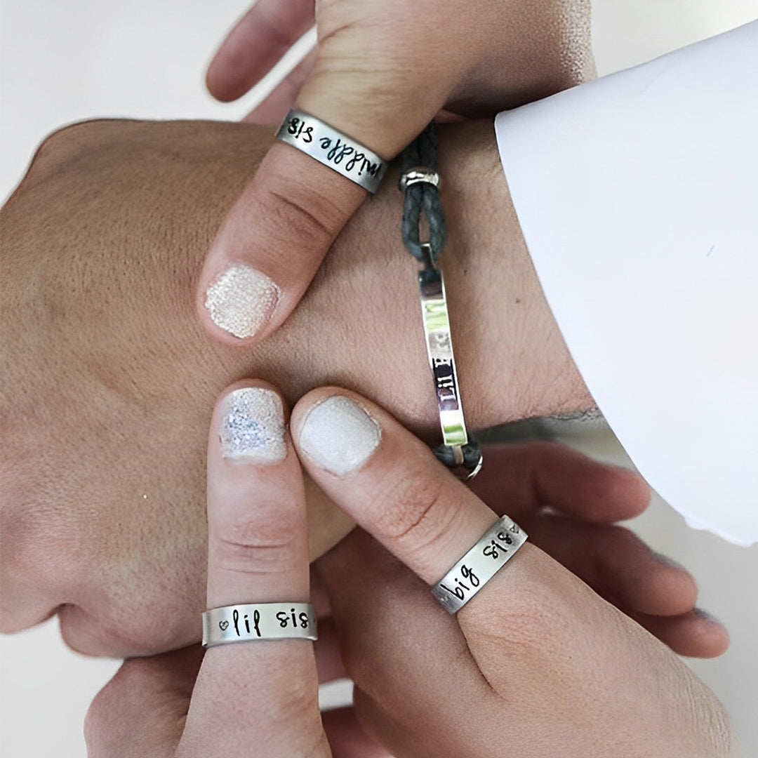For Sister - A Sister Is God's Way Of Making Sure We Never Walk Alone Engraved Ring