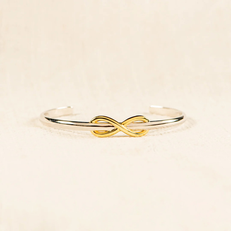 Mother And Daughter Forever Linked Together Infinite Cuff Bracelet