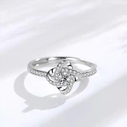 For My Unbiological Sister - S925 I Love You Knot Ring