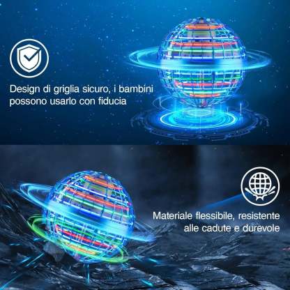 Flying Orb Ball Boomerang Toy – Hand Controlled LED Hover Spinner