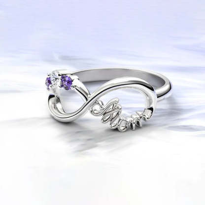 For Mother - We Love You Until Infinity Runs Out Infinite Love Custom Ring