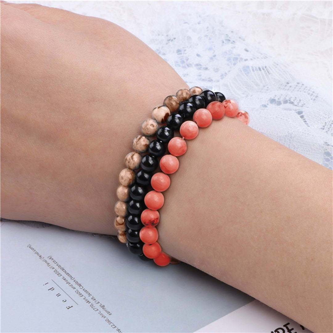 Depression & Energy Uplifting Onyx Obsidian Bracelet Set