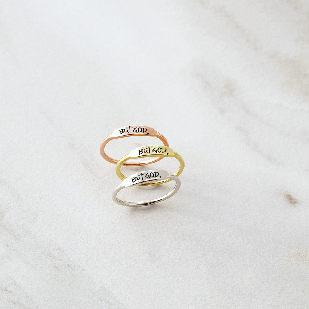 "But God" God Bar Ring