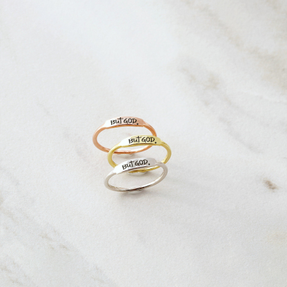 "But God" God Bar Ring