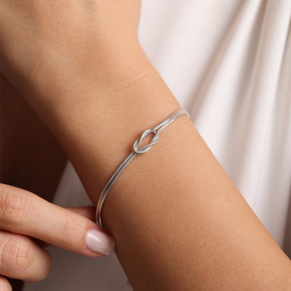 S925 Grandmother & Granddaughter Forever Lnked Together Infinity Knot Bracelet