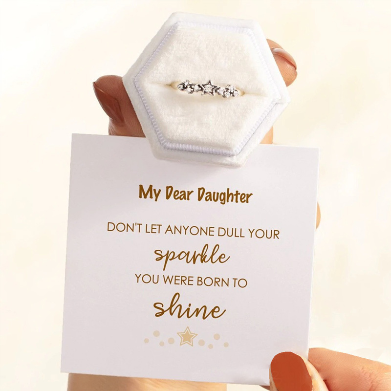 For Daughter - S925 You Were Born To Shine Star Ring