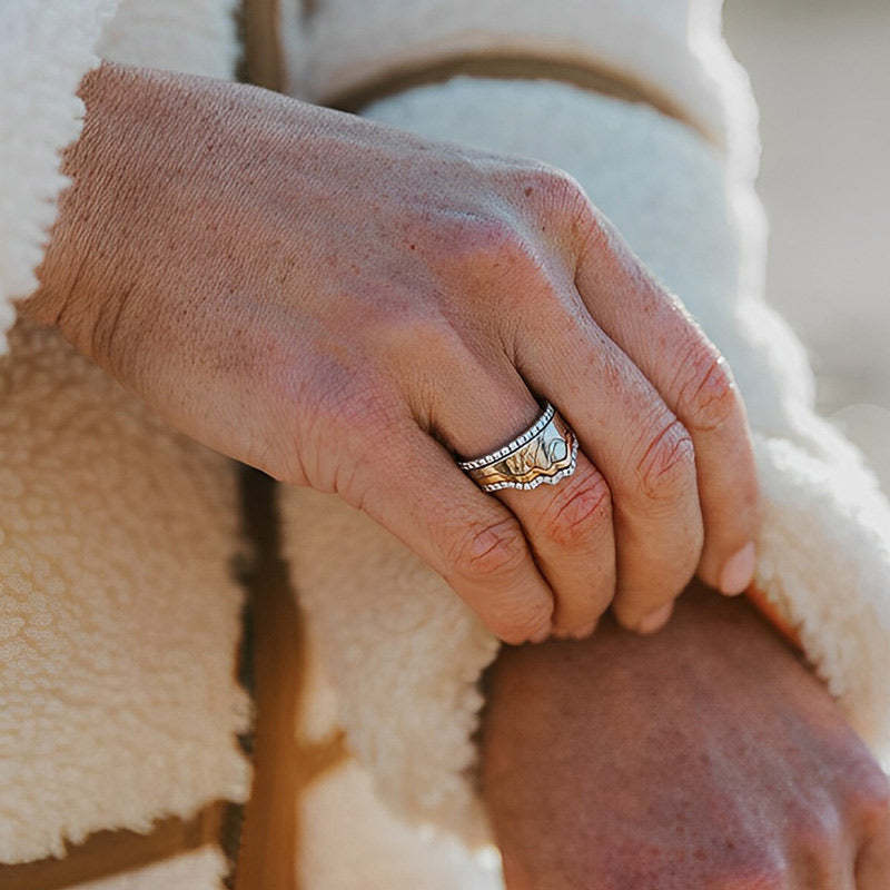 S925 Keep Climbing Mountain Ring