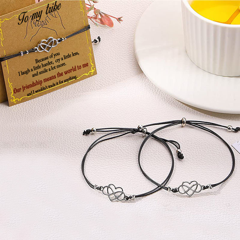 For Friend - Our Friendship Means The World To Me Infinity Heart Bracelet