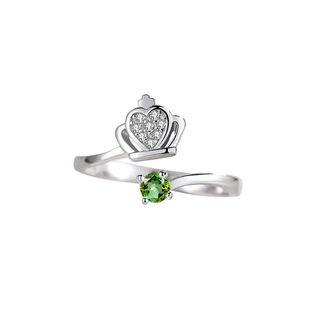 For Daughter - S925 Straighten Your Crown Solitaire Birthston Ring