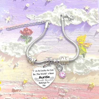 For Aunt - The Love Between Aunt & Niece Is Forever Pendant Bracelet