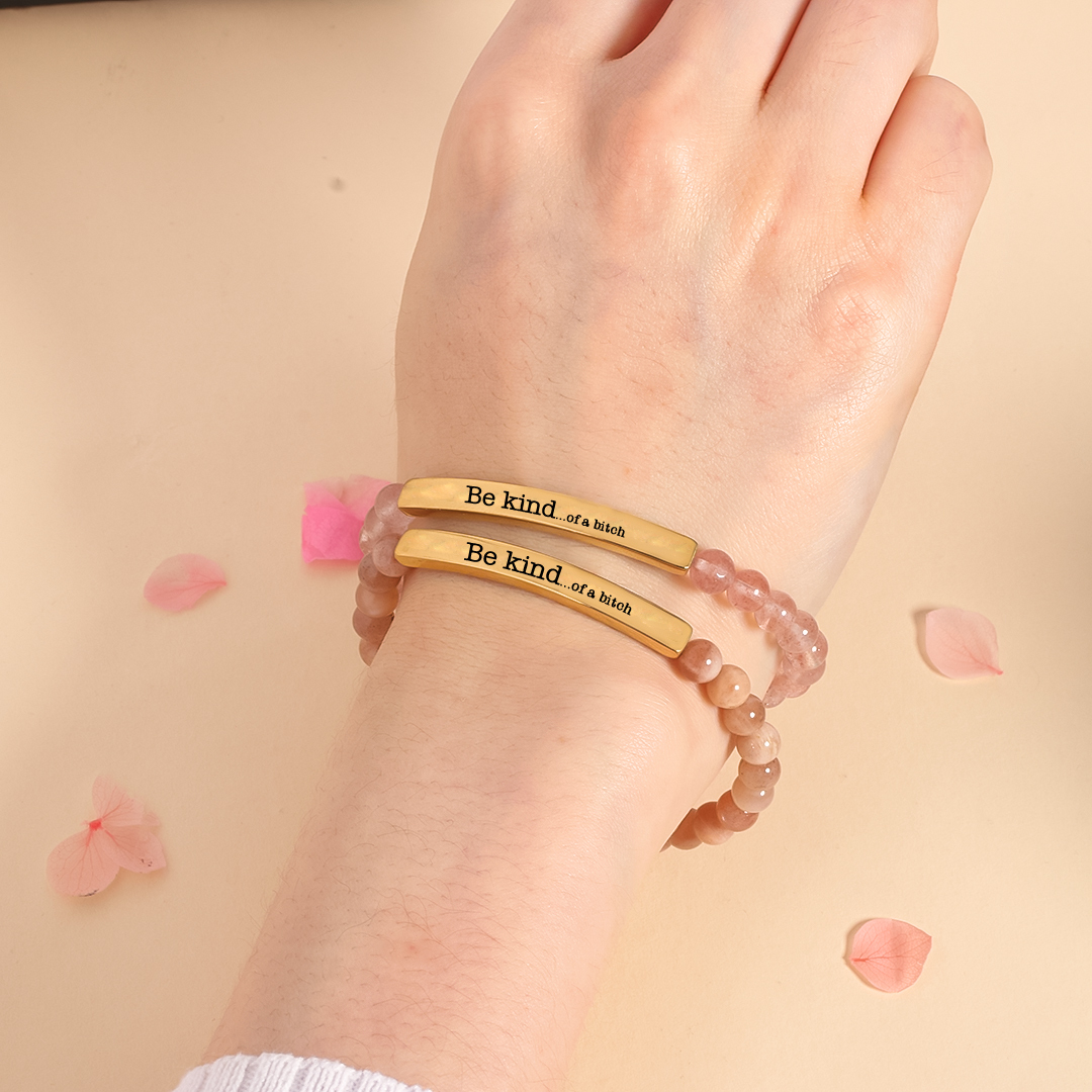 Be Kind...of a Bi❤ch Bead Lettering Bracelet
