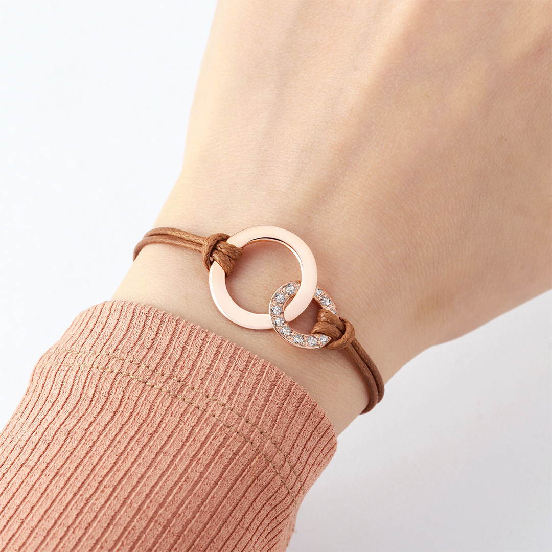 For Daughter-in-Law - Love Made You My Daughter Interlocking Diamond Bracelet