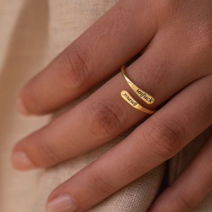Unf❤️ck Yourself Open-Ended Ring