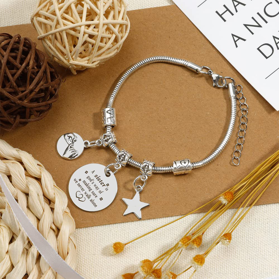 For Sister - A Sister Is God's Way Of Making Sure We Never Walk Alone Bracelet