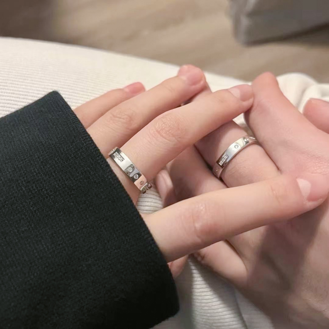 I Love You Diamond Morse Code Ring