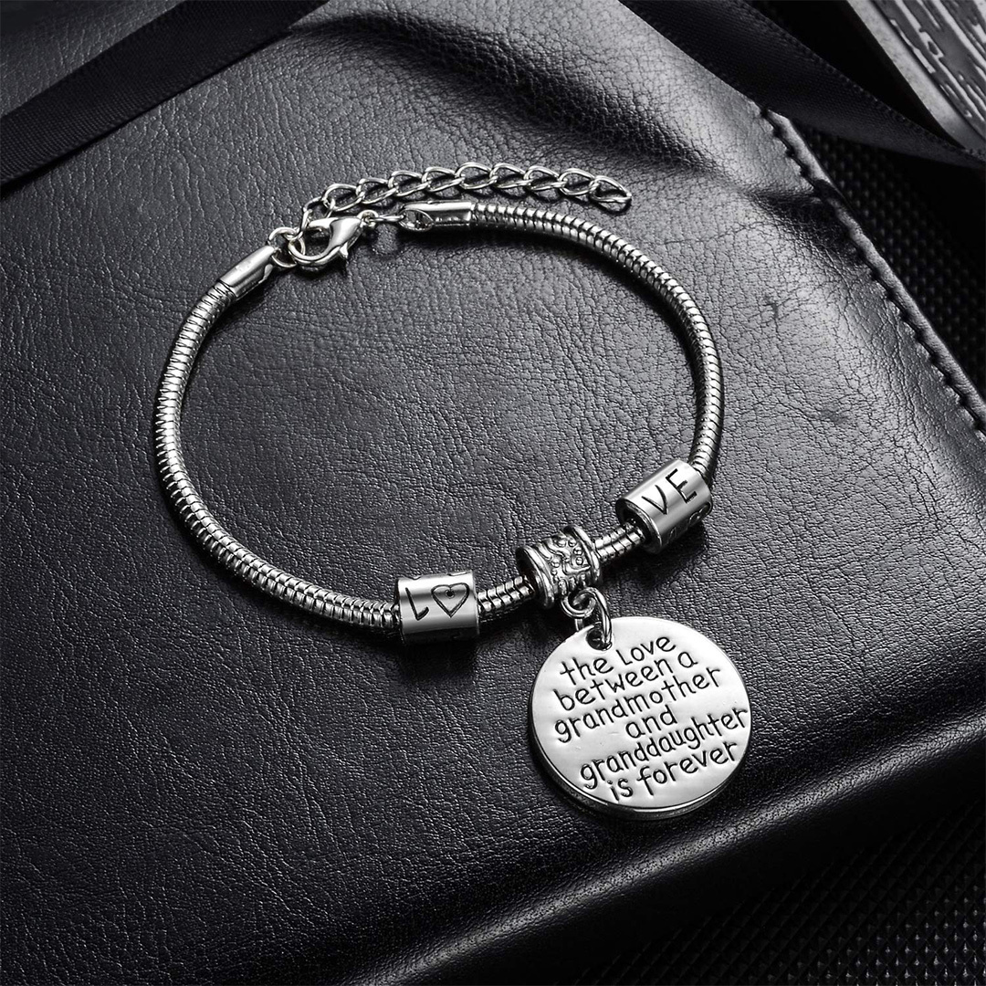 For Granddaughter - S925 Always Keep Me In Your Heart Grandparents And Grandchildren Love Eternal Pendant Bracelet