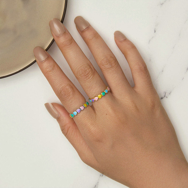 For Friends - Colorful Heart Ring