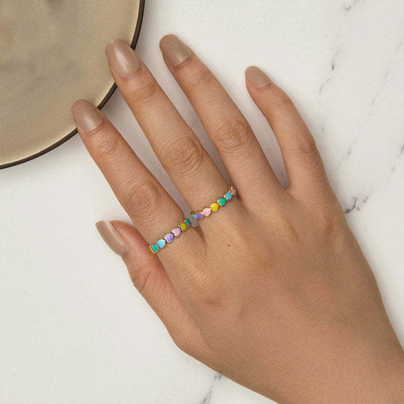 For Friends - Colorful Heart Ring