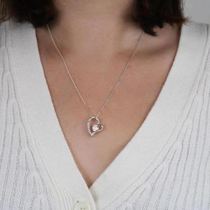 For Wife - I Love You Forever And Always Heart Necklace