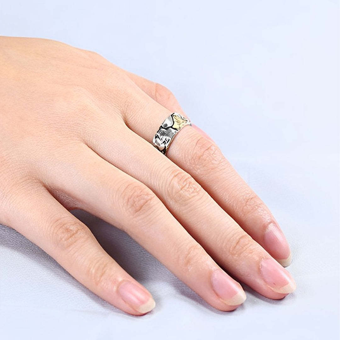 S925 There Is A Crack In Life Cracked Vintage Ring