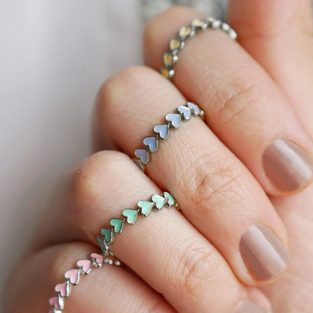For Love - I Love You Until Infinity Runs Out Colorful Heart Ring