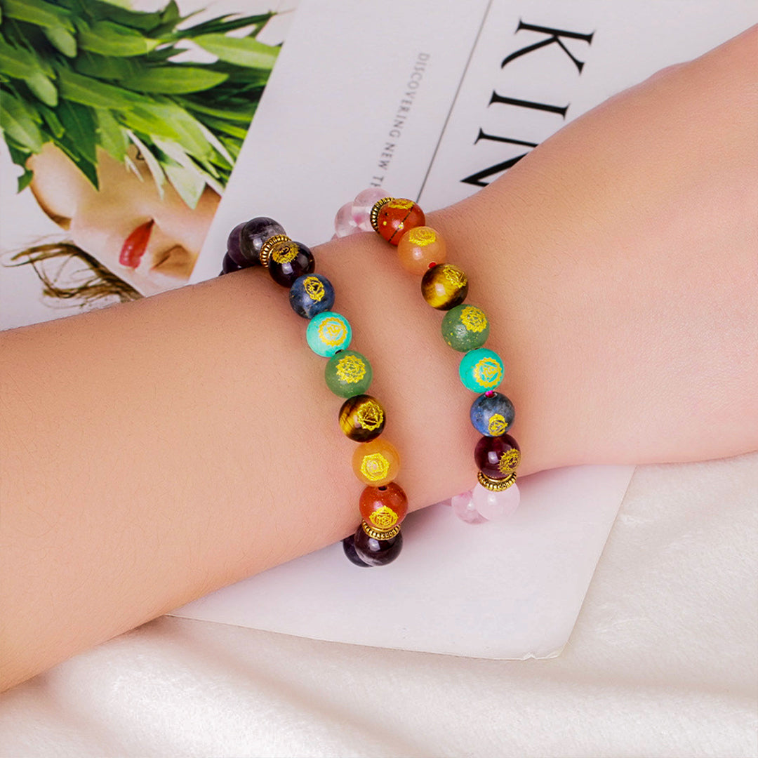 7 Chakra Healing Reiki Amethyst Bracelet