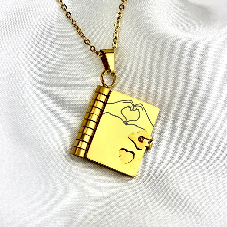 For Love - My Boyfriend Book Necklace