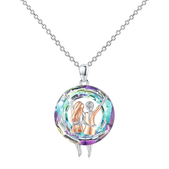 For Friend - S925 Not Sisters by Blood but Sisters by Heart Crystal Good Friend Necklace