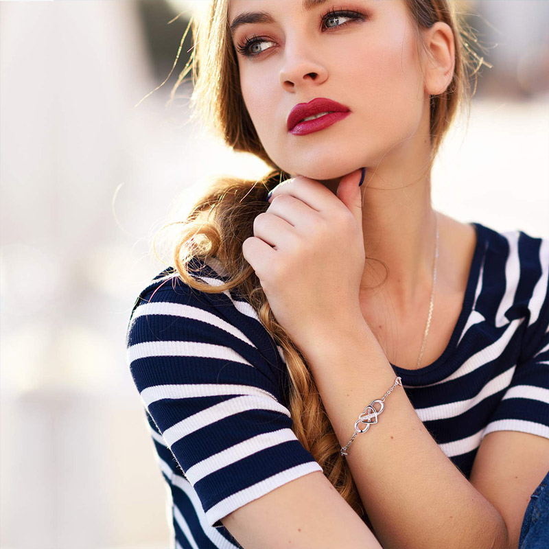 For Grandaughter - S925 You Will Always Have Me,And I Will Always Have You Infinite Heart Bracelet