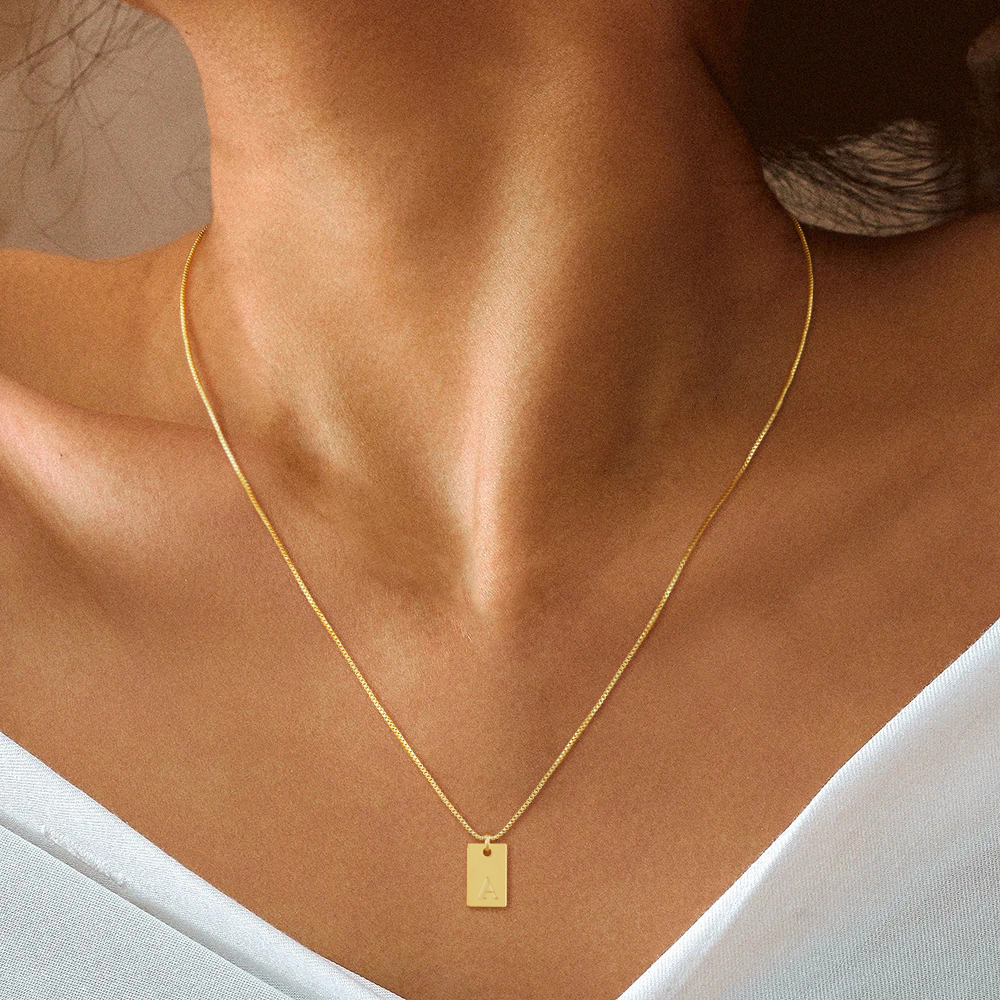 Willow Tag Initial Necklace