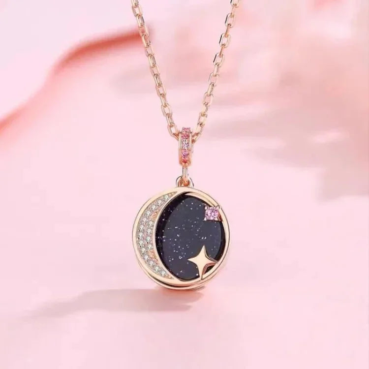 For Bonus Daughter - S925 Always Shine Like The Brightest Star I Love You with All My Heart Planet Openable Necklace