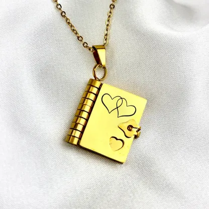 For Love - My Girlfriend Book Necklace