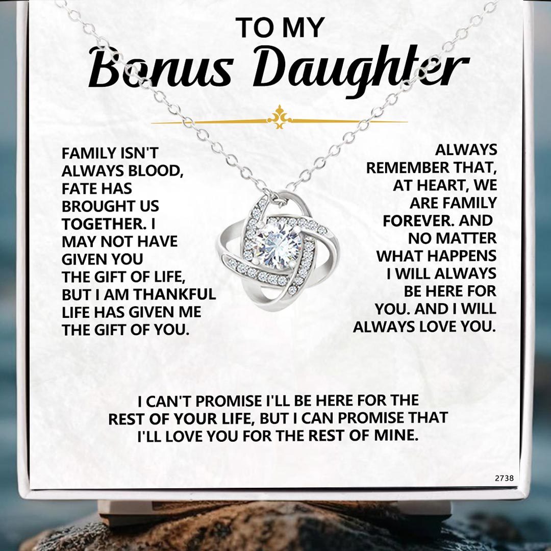 For Bonus Daughter - I'll Always Love You Love Knot Necklace