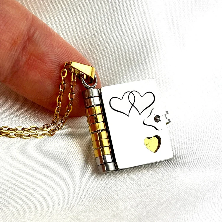For Love - My Girlfriend Book Necklace