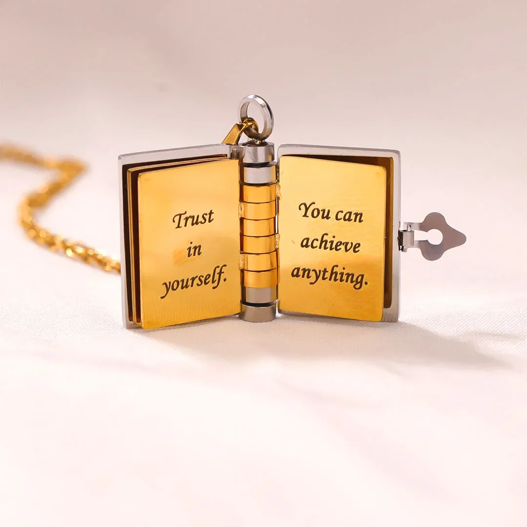 For Son - My Champion Book Necklace