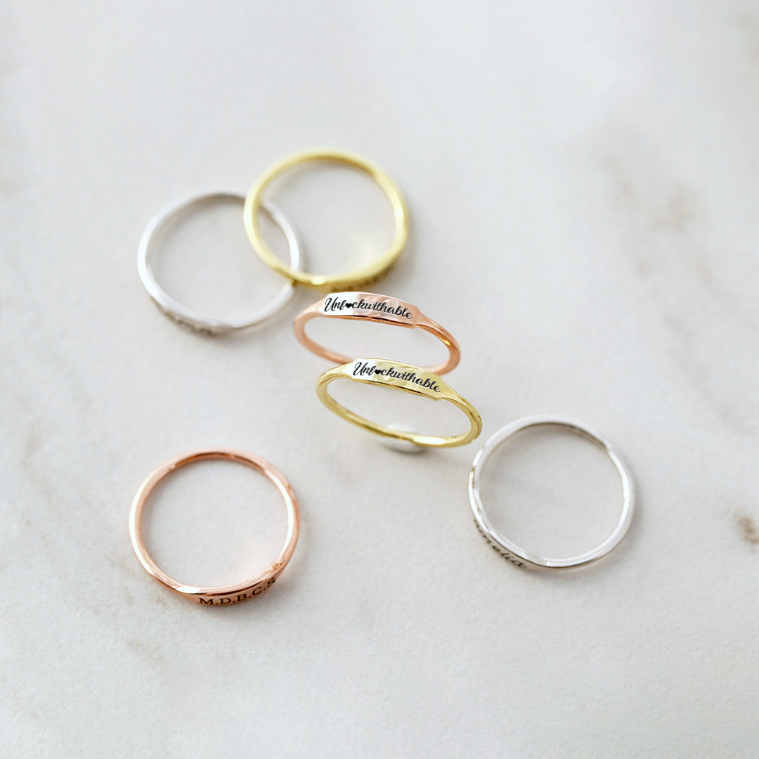 Unf💗ckwithable Can’t Be Knocked Down Horizontal Bar Ring