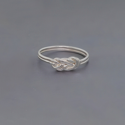 S925 You'll Reach The Peak Of Your Dreams Rock Climbing Knot Ring