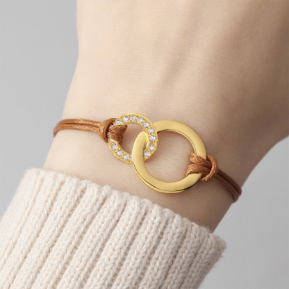 For Daughter-in-Law - Love Made You My Daughter Interlocking Diamond Bracelet