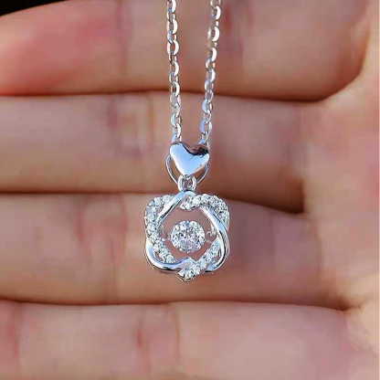 For Daughter-In-Law- S925 I Will Always Love You love Knot Necklace