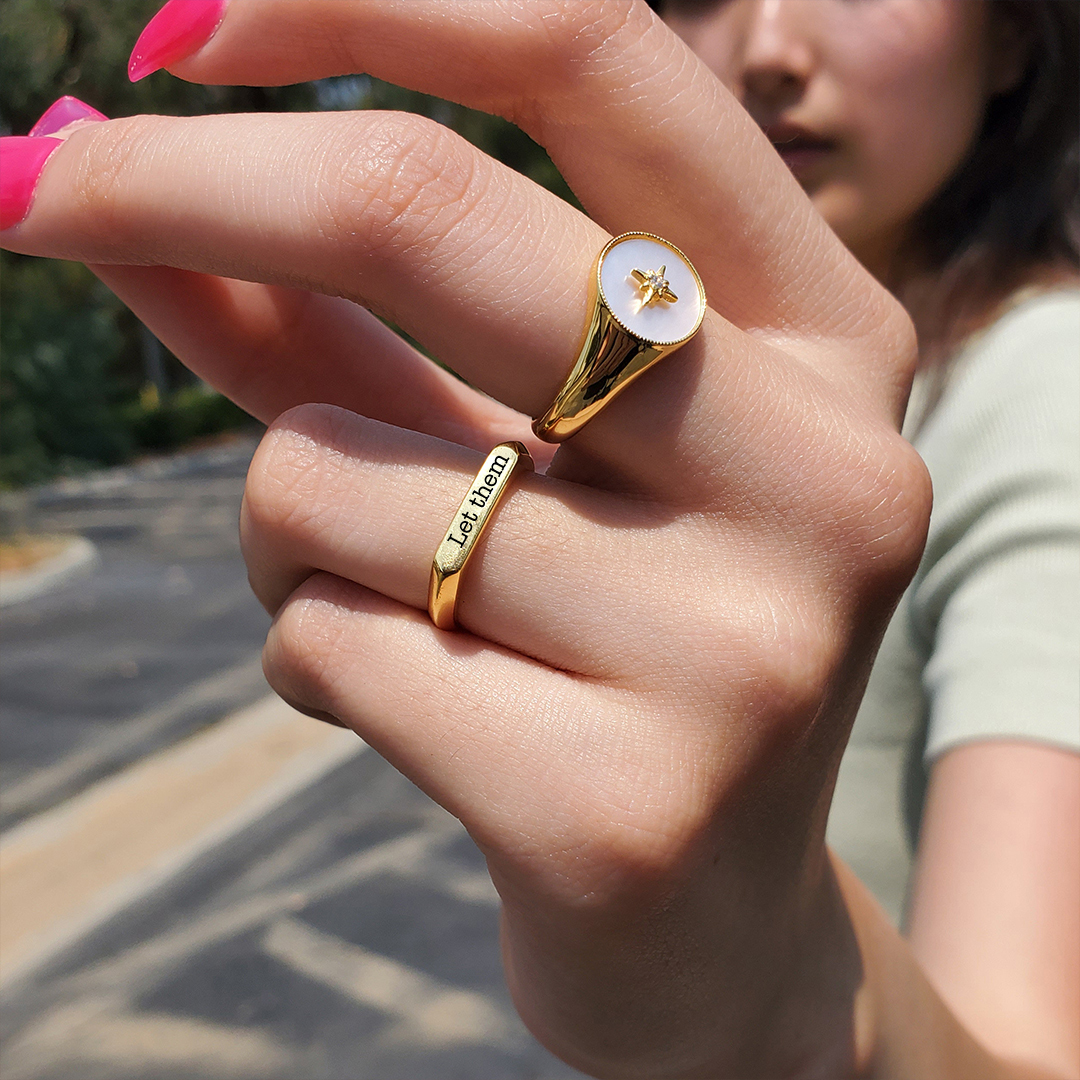 Let Them Exquisite 3D Bar Ring
