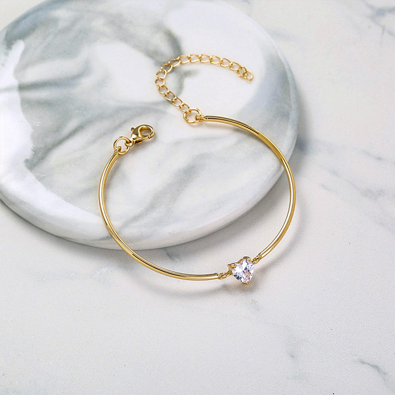 For Daughter-In-Heart - You Are More Than Just A Daughter-In-Law You Are Also My Daughter-In-Heart Diamond Heart Bracelet