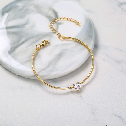 For Daughter-In-Heart - You Are More Than Just A Daughter-In-Law You Are Also My Daughter-In-Heart Diamond Heart Bracelet