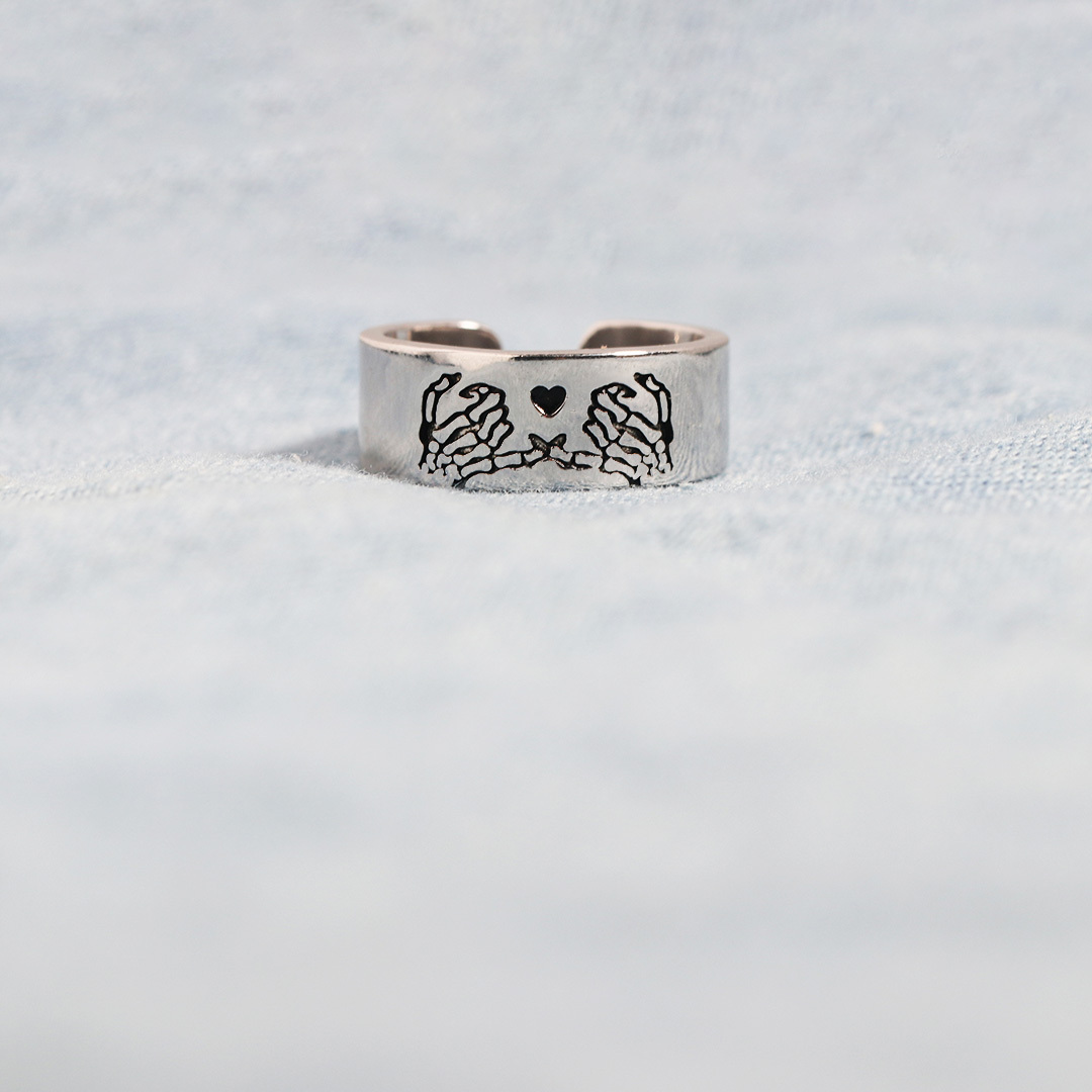 For Friend - S925 You Are My Ride or Die Skeleton Pinky Promise Ring