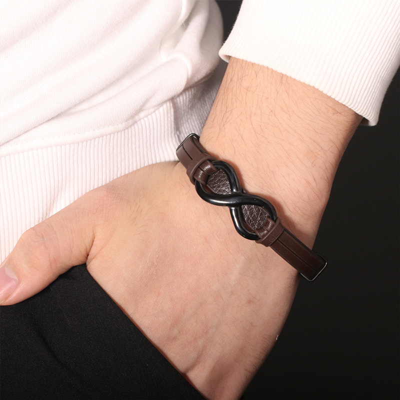 For Love - Remember Whose King You Are And Straighten Your Crown  Infinity Leather Bracelet