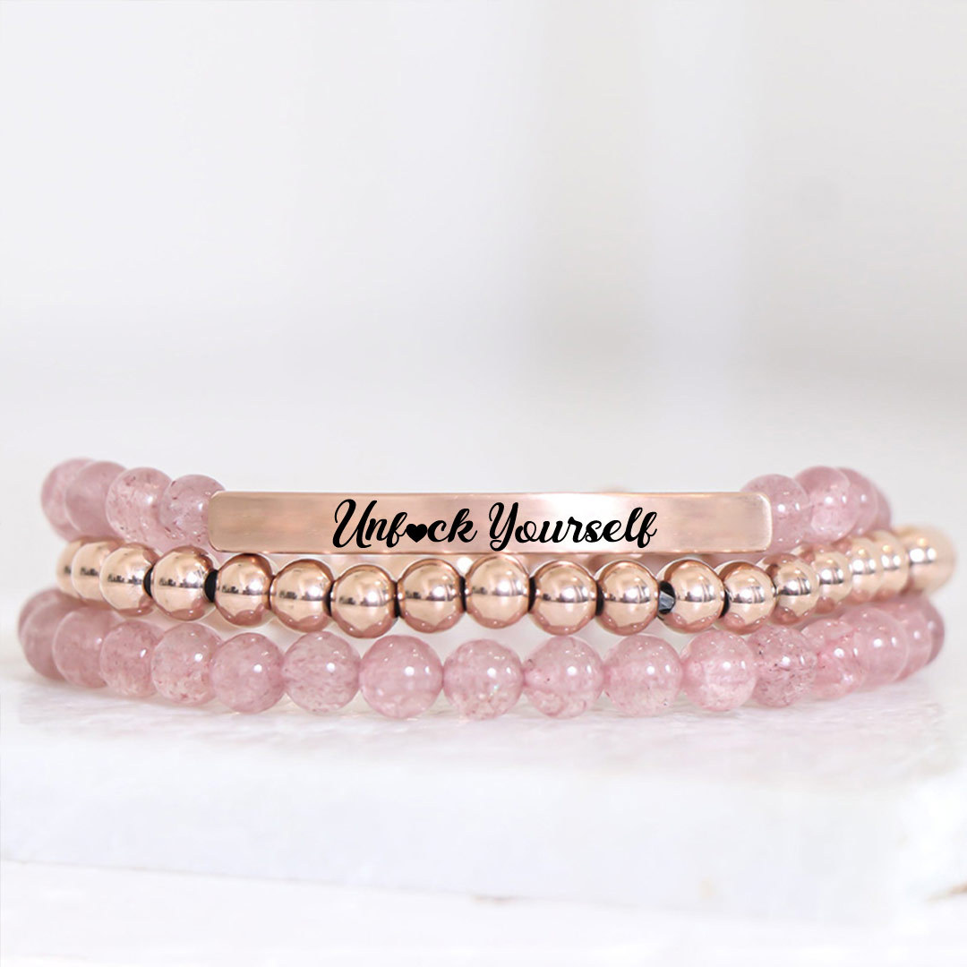 Unfuck Yourself Bead Lettering Bracelet