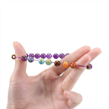 7 Chakra Healing Reiki Amethyst Bracelet